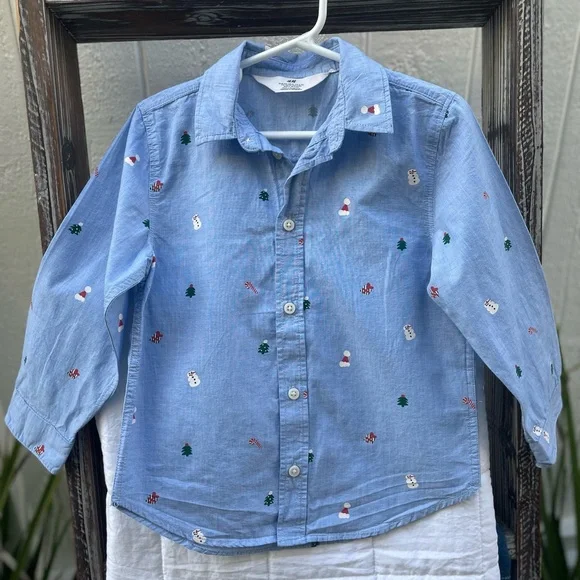 Festive Christmas Button-Up - Picture 1 of 4